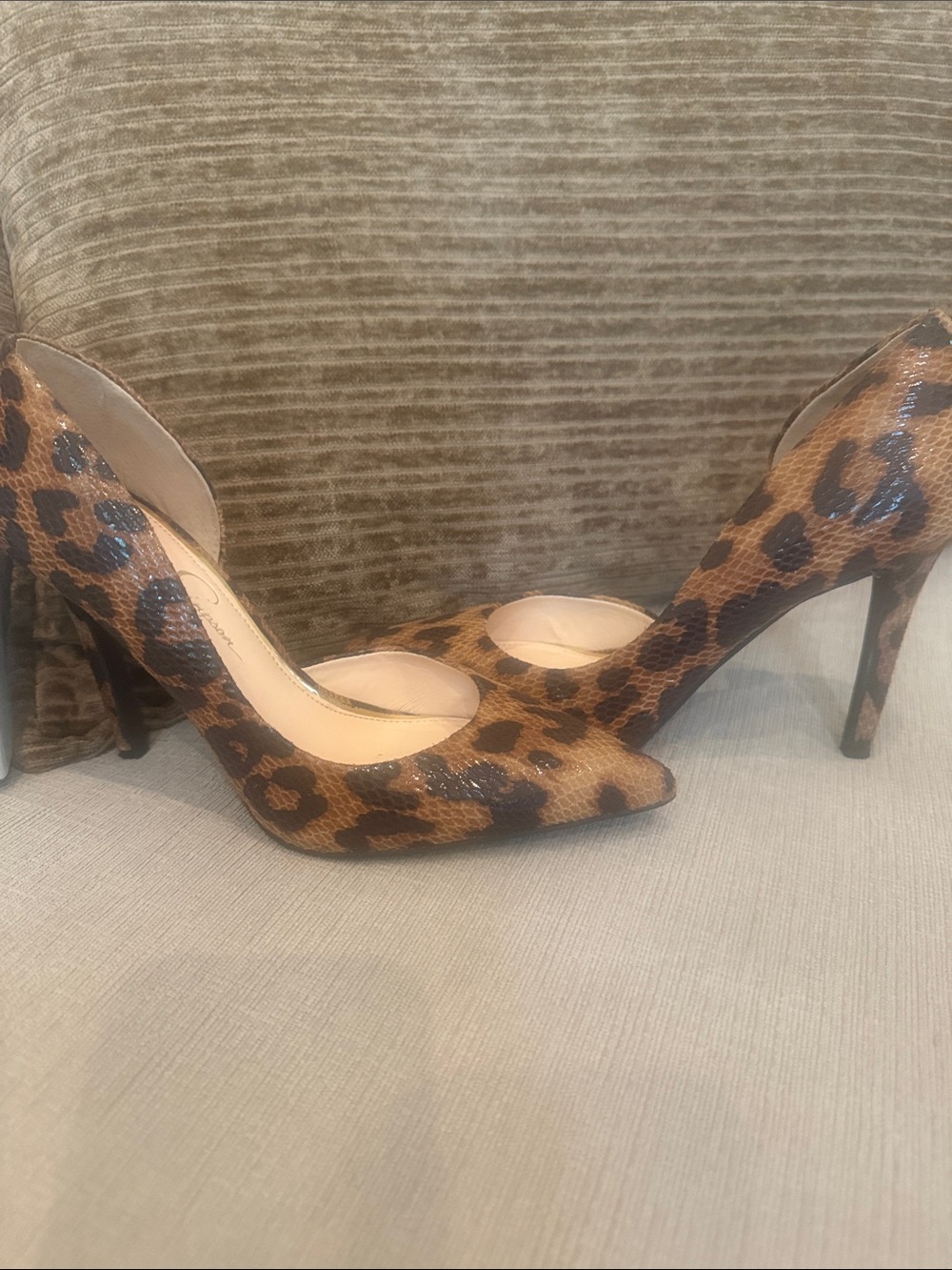 Jessica Simpson Leopard-Print Pointed Toe Stilettos - Brown/Black